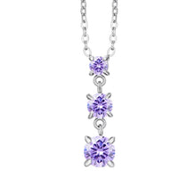 Cargar imagen en el visor de la galería, Collana da donna in acciaio con zirconi Luca Barra CK2163
