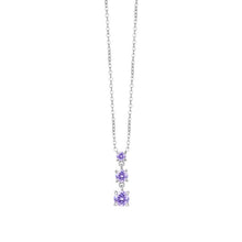 Cargar imagen en el visor de la galería, Collana da donna in acciaio con zirconi Luca Barra CK2163
