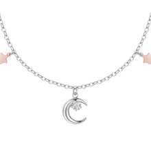 Cargar imagen en el visor de la galería, Collana da donna in acciaio luna con zircone Luca Barra CK2167
