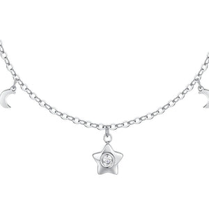 Collana da donna in acciaio con stella e zircone Luca Barra CK2168