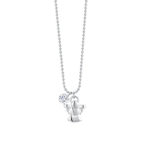 Collana da donna in acciaio con angelo e zircone Luca Barra CK2170