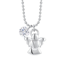 Cargar imagen en el visor de la galería, Collana da donna in acciaio con angelo e zircone Luca Barra CK2170
