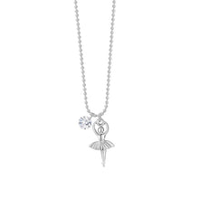 Carica l'immagine nel visualizzatore di Gallery, Collana da donna in acciaio con ballerina e zircone Luca Barra CK2171
