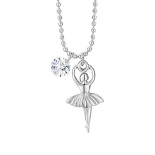 Carica l'immagine nel visualizzatore di Gallery, Collana da donna in acciaio con ballerina e zircone Luca Barra CK2171
