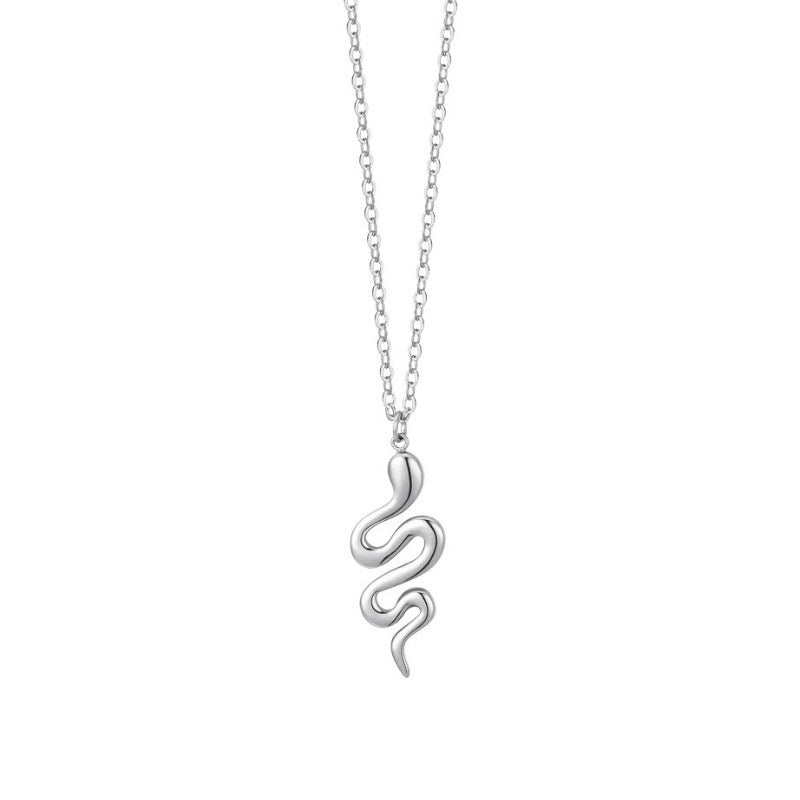 Collana da donna in acciaio con serpente Luca Barra CK2173