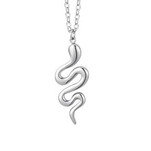 Cargar imagen en el visor de la galería, Collana da donna in acciaio con serpente Luca Barra CK2173
