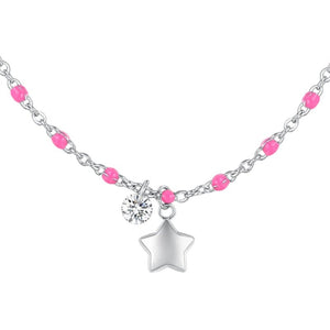 Collana da donna in acciaio con stella Luca Barra CK2178
