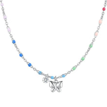 Cargar imagen en el visor de la galería, Collana da donna in acciaio con farfalla Luca Barra CK2180
