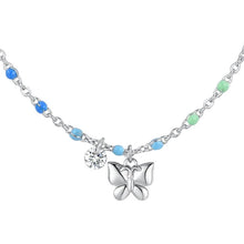 Cargar imagen en el visor de la galería, Collana da donna in acciaio con farfalla Luca Barra CK2180
