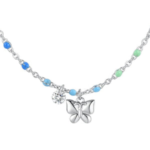 Collana da donna in acciaio con farfalla Luca Barra CK2180