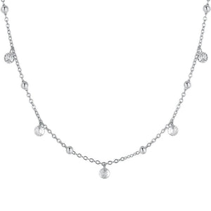 Collana da donna in acciaio con zirconi Luca Barra CK2181