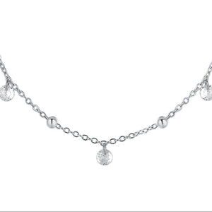 Collana da donna in acciaio con zirconi Luca Barra CK2181