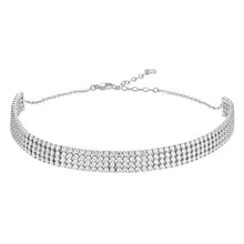 Cargar imagen en el visor de la galería, Collana da donna in acciaio con zirconi Luca Barra CK2183
