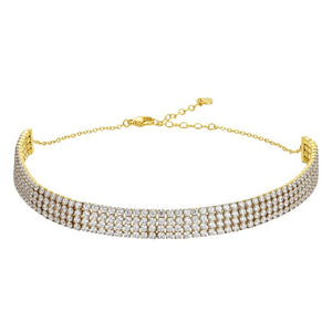 Collana tennis da donna in acciaio dorato con zirconi luca Barra CK2184