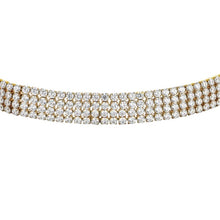 Cargar imagen en el visor de la galería, Collana tennis da donna in acciaio dorato con zirconi luca Barra CK2184
