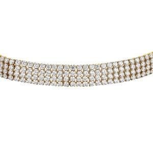 Collana tennis da donna in acciaio dorato con zirconi luca Barra CK2184