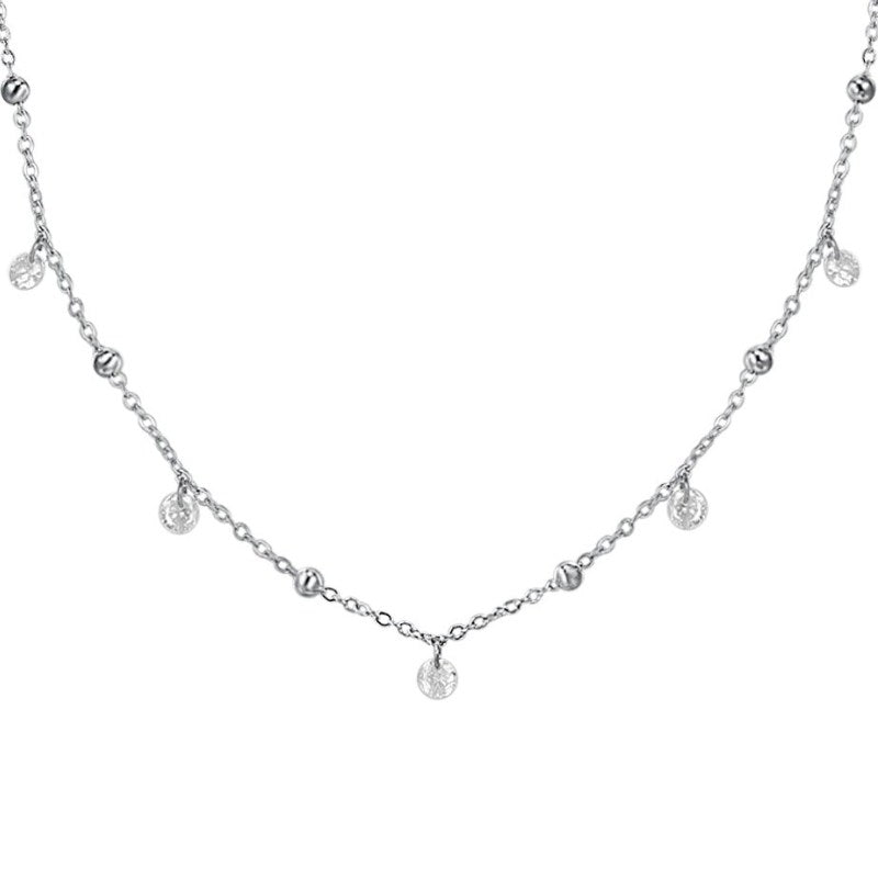 Collana da donna in acciaio con zirconi Luca Barra CK2185