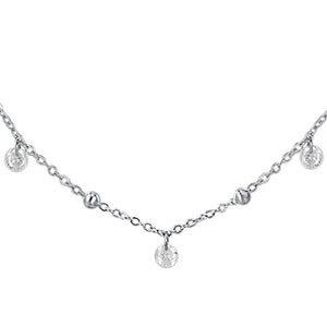 Collana da donna in acciaio con zirconi Luca Barra CK2185