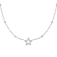 Carica l'immagine nel visualizzatore di Gallery, Collana da donna in acciaio con stella in zirconi Luca Barra CK2203
