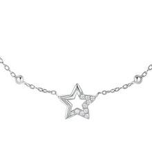 Carica l'immagine nel visualizzatore di Gallery, Collana da donna in acciaio con stella in zirconi Luca Barra CK2203
