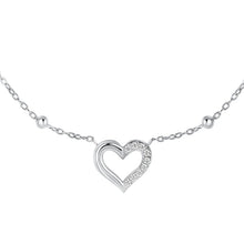 Cargar imagen en el visor de la galería, Collana da donna in acciaio con cuore in zirconi Luca Barra CK2205
