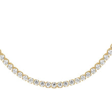 Cargar imagen en el visor de la galería, Collana tennis da donna in acciaio dorato con zirconi Luca Barra CK2207
