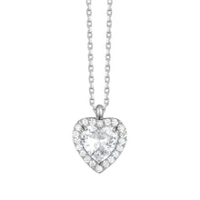 Carica l'immagine nel visualizzatore di Gallery, Collana da donna in acciaio con cuore e zirconi Luca Barra CK2223
