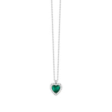 Load image into Gallery viewer, Collana da donna in acciaio con cuore con zirconi Luca Barra CK2224
