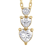Load image into Gallery viewer, Collana da donna in acciaio con cuori e zirconi Luca Barra CK2235
