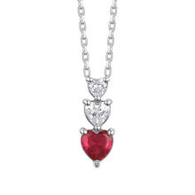 Load image into Gallery viewer, Collana da donna in acciaio con cuori e zirconi Luca Barra CK2236
