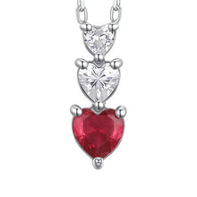 Load image into Gallery viewer, Collana da donna in acciaio con cuori e zirconi Luca Barra CK2236
