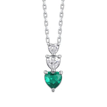 Load image into Gallery viewer, Collana da donna in acciaio con cuori e zirconi Luca Barra CK2237
