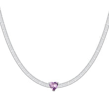 Cargar imagen en el visor de la galería, Collana da donna in acciaio con zircone Luca Barra CK2252
