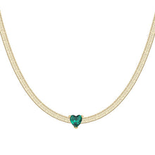 Load image into Gallery viewer, Collana da donna in acciaio dorato con zircone Luca Barra CK2257
