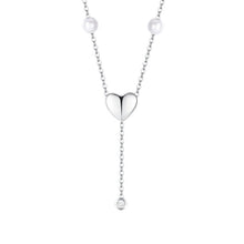 Load image into Gallery viewer, Collana da donna in acciaio con perle e zircone Luca Barra CK2261
