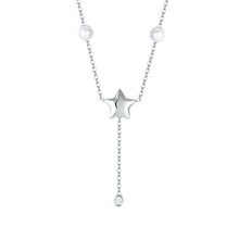 Load image into Gallery viewer, Collana da donna in acciaio con perle e zircone Luca Barra CK2262
