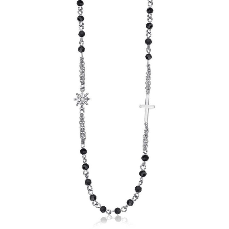 Collana rosario in acciaio Luca Barra CL191
