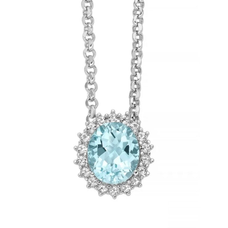 Collana da donna in argento con topazio Miluna CLD4833