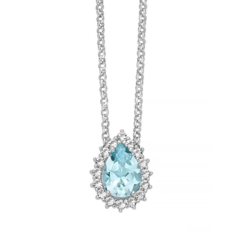 Collana da donna in argento con topazio Miluna CLD4836