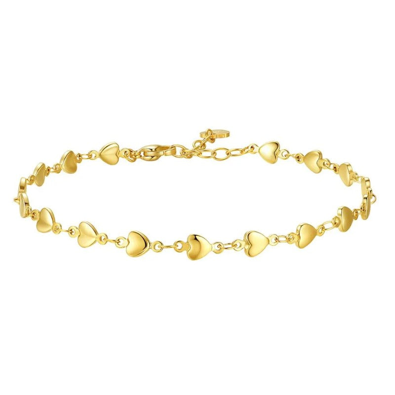 Cavigliera da donna in acciaio dorato Luca Barra CV163