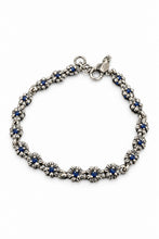 Load image into Gallery viewer, Bracciale maestro riverso Primule con zirconi blu BRPRM09

