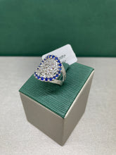Carica l&#39;immagine nel visualizzatore di Gallery, Anello La Bella Stagione in Argento 925 Maestro Riverso AnSt05/Blu misura 15
