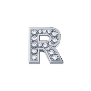 Elements DonnaOro Lettere in oro bianco e diamanti