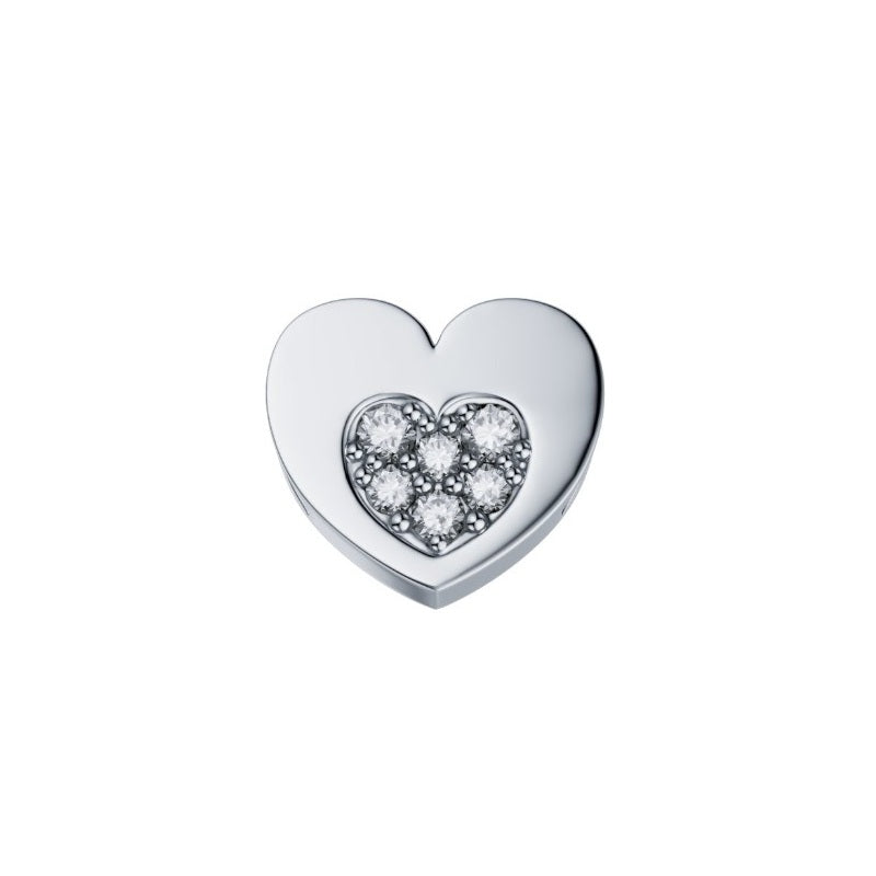 Charm Elements Da Donna cuore in oro bianco e diamanti 18 kt DCHF3446.002