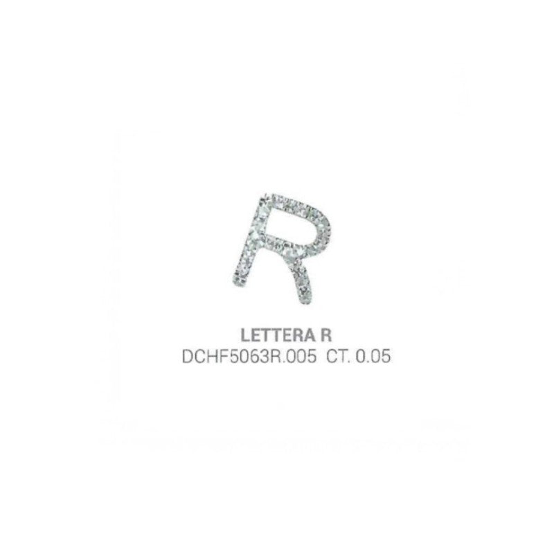 Charm Elements lettera R in Oro bianco e diamanti DCHF5063R.005