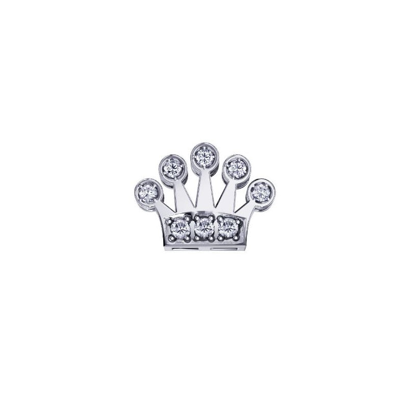 Charm Elements simboli corona in Oro bianco e diamanti 18 Kt DCHF6558.007