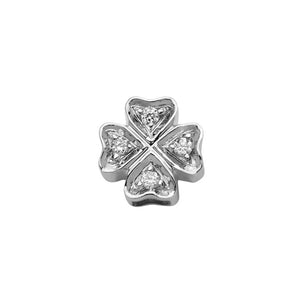 Charm Elements simboli Quadrifoglio in Oro bianco e diamanti DCHF7850.002