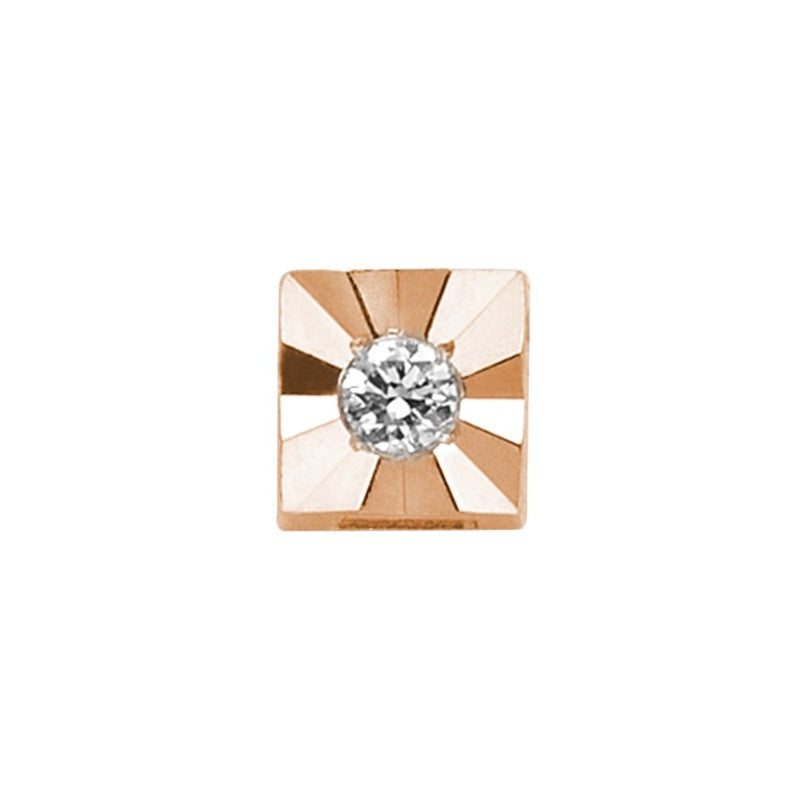 Charm Elements Quadrato in Oro rosa e diamante DCHF8518.002