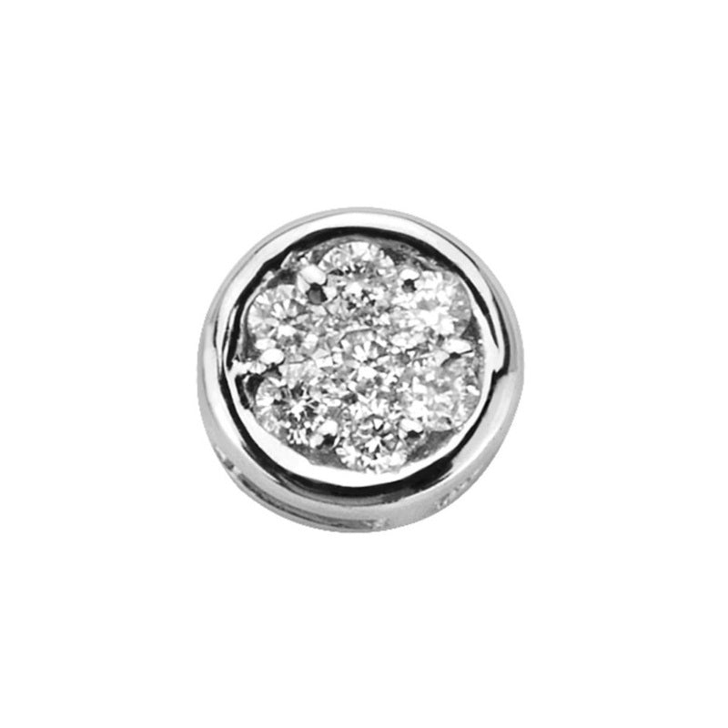 Charm Elements rotondo in Oro bianco e diamante DCHF8524.003