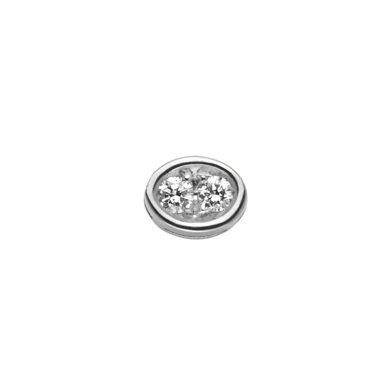 Charm Elements Ovale piccola in Oro bianco e diamante DCHF8556.004